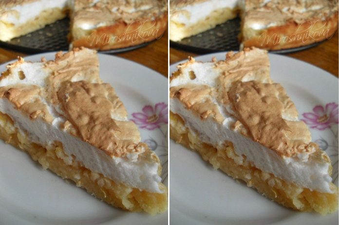 Замечательный яблочный пирог с мягким безе — красивый, вкусный и мягкий!