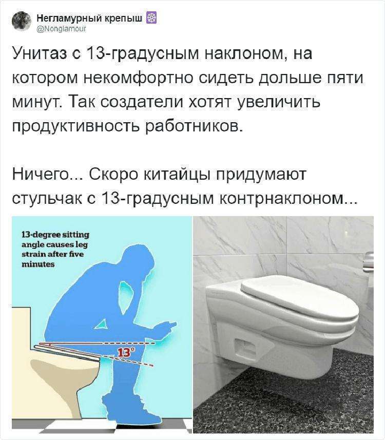 Британцы придумали унитаз, на котором не просидишь больше 5 минут. Всё для повышения продуктивности Британцы придумали унитаз, на котором не просидишь больше 5 минут. Всё для повышения продуктивности