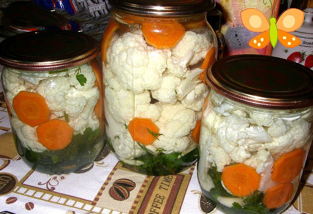 Цветная капустка маринованная