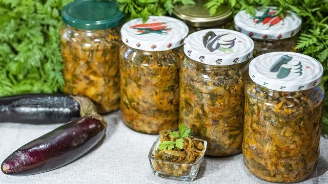 Настоящая баклажанная икра на зиму
