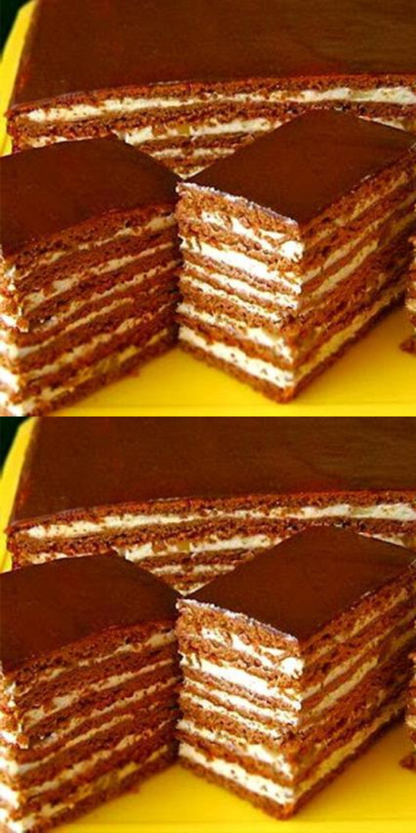  Нереально вкусный шоколадный медовик с орехами. 