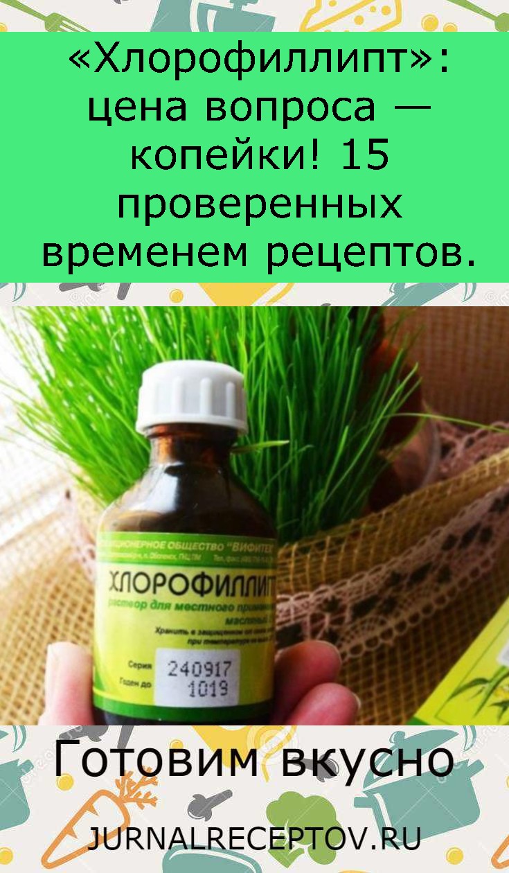 «Хлорофиллипт»: цена вопроса — копейки! 15 проверенных временем рецептов. «Хлорофиллипт»: цена вопроса — копейки! 15 проверенных временем рецептов.