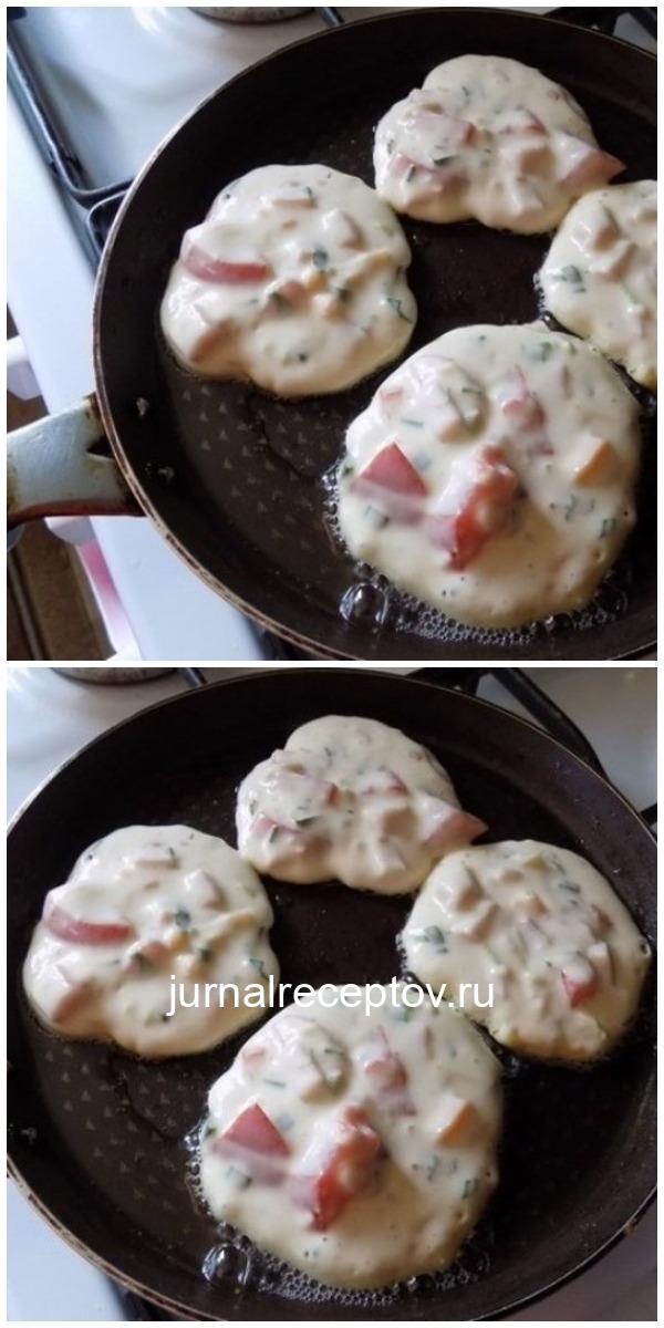 Завтрак-фурор: оладьи со вкусом пиццы