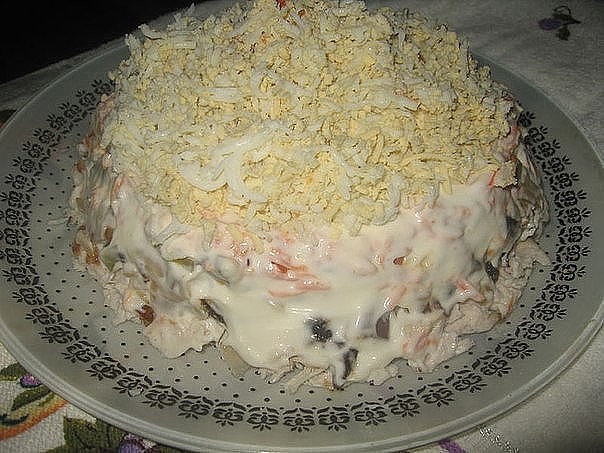 До неприличия вкусный cалат с грибочками "Белая береза"