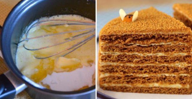 Домашний торт медовик - вкусная выпечка, которая тает во рту!
