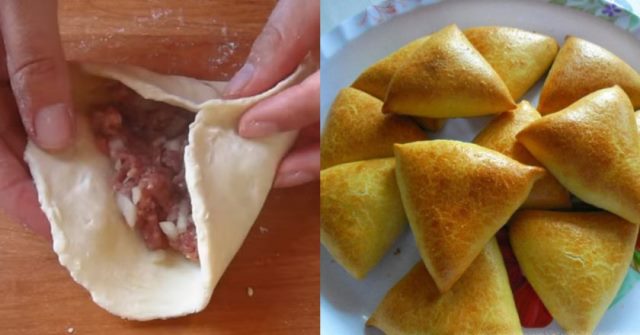 Домашняя самса  - отличный вариант несладкой выпечки.