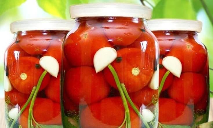 Консервированные помидоры с медом и чесноком