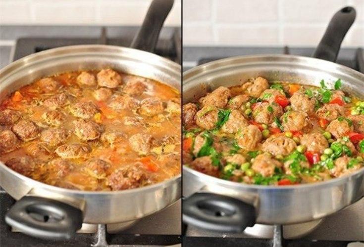Обалденно вкусное овощное рагу с фрикадельками Обалденно вкусное овощное рагу с фрикадельками