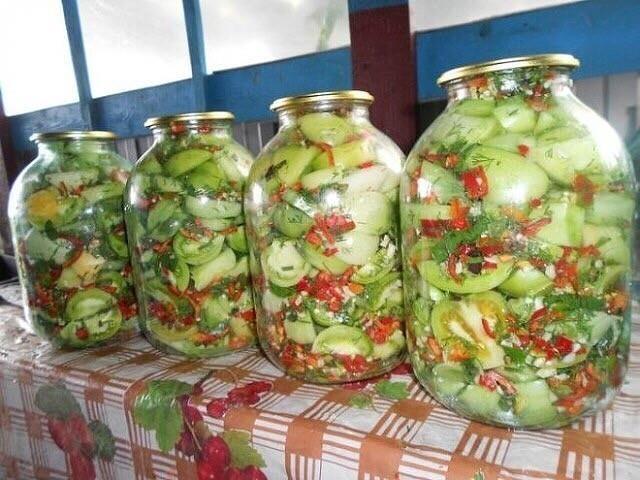 Удивительно вкусные маринованные зеленые помидоры «Адские» – пальчики оближешь!