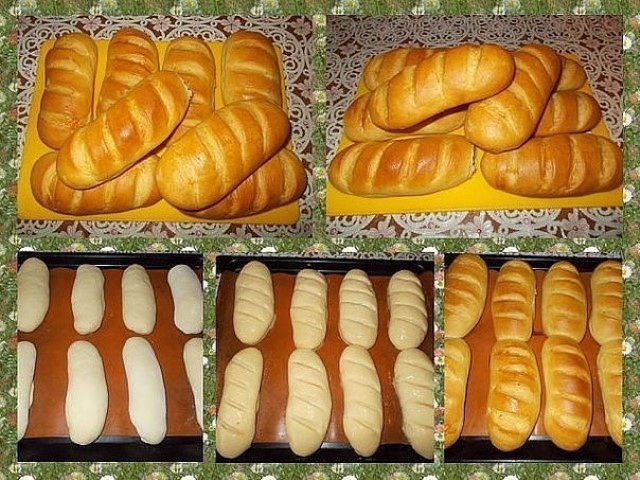 Вкусные домашние батоны — мягкие и воздушные, а корочка батона получилась тонкой и хрустящей. Угощайтесь на здоровье!