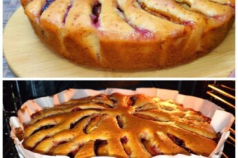 Сливовый пирог без весов: быстро, просто и очень вкусно