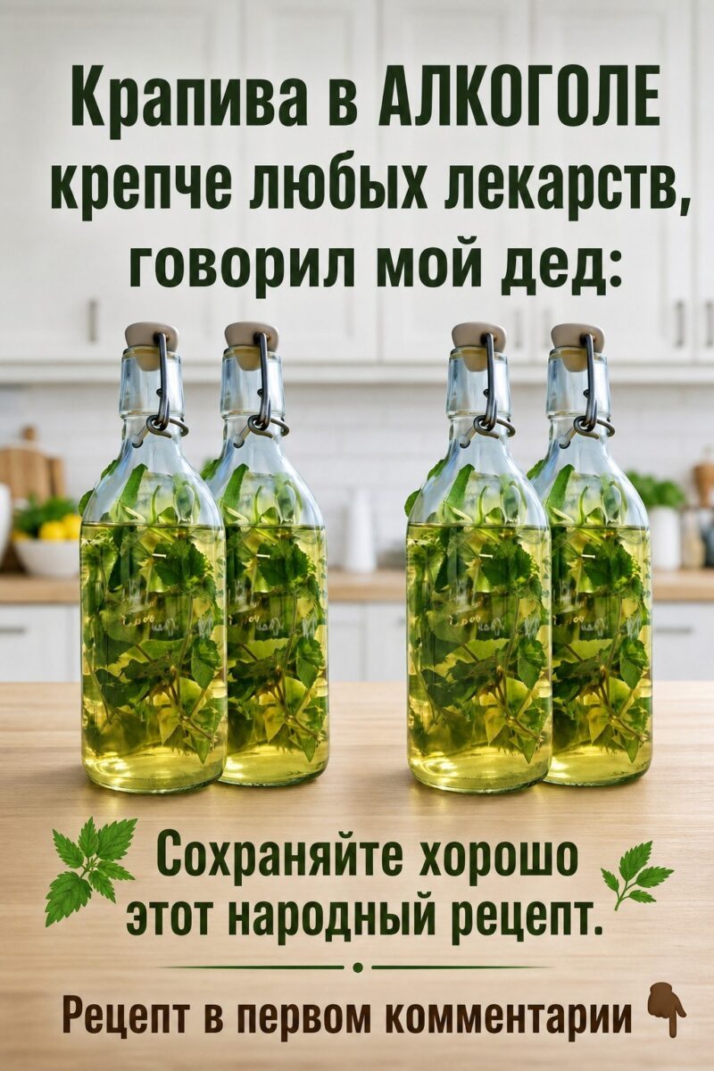 Крапива в АЛКОГОЛЕ крепче любых лекарств, говорил мой дед: Сохраняйте хорошо этот народный рецепт. Крапива в АЛКОГОЛЕ крепче любых лекарств, говорил мой дед: Сохраняйте хорошо этот народный рецепт.
