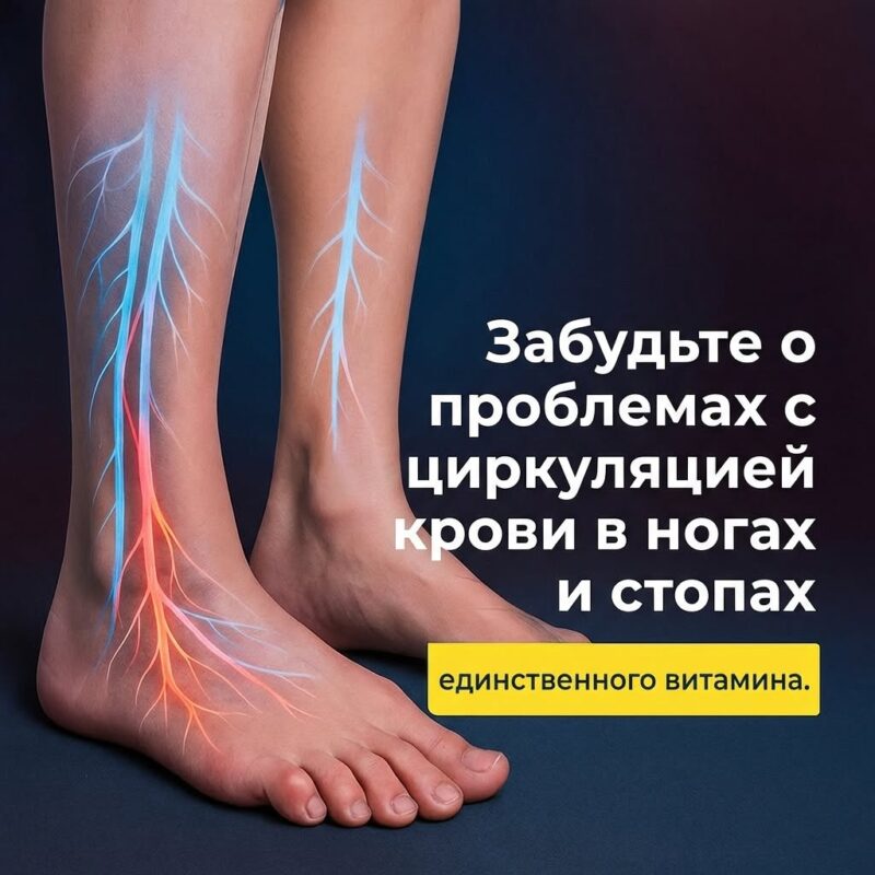 Забудьте о плохом кровообращении в ногах и ступнях! Один-единственный витамин может творить чудеса и подарить вам лёгкость движений.