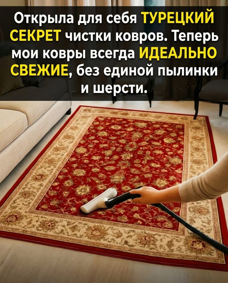 Мне турки открыли тайну действенной чистки ковров. С этого момента ковры в моем жилище неизменно свежи, без пыли и ворсинок.